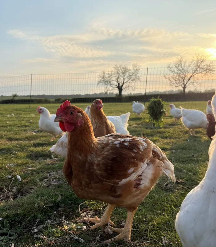 Chickens on pasture