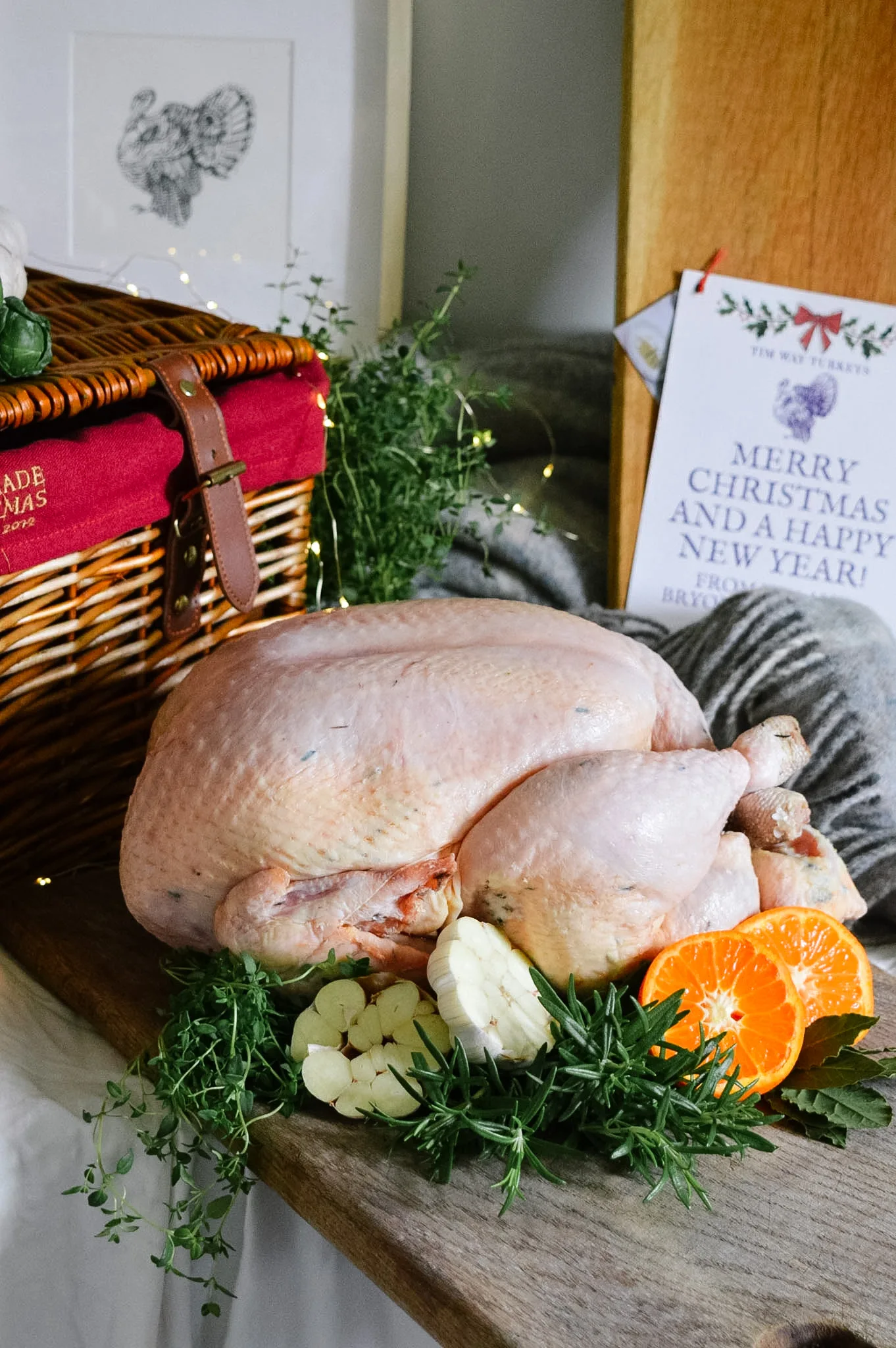An oven ready Christmas turkey